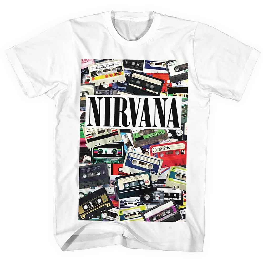 NIRVANA “Cassettes” バンドTシャツ（ホワイト）