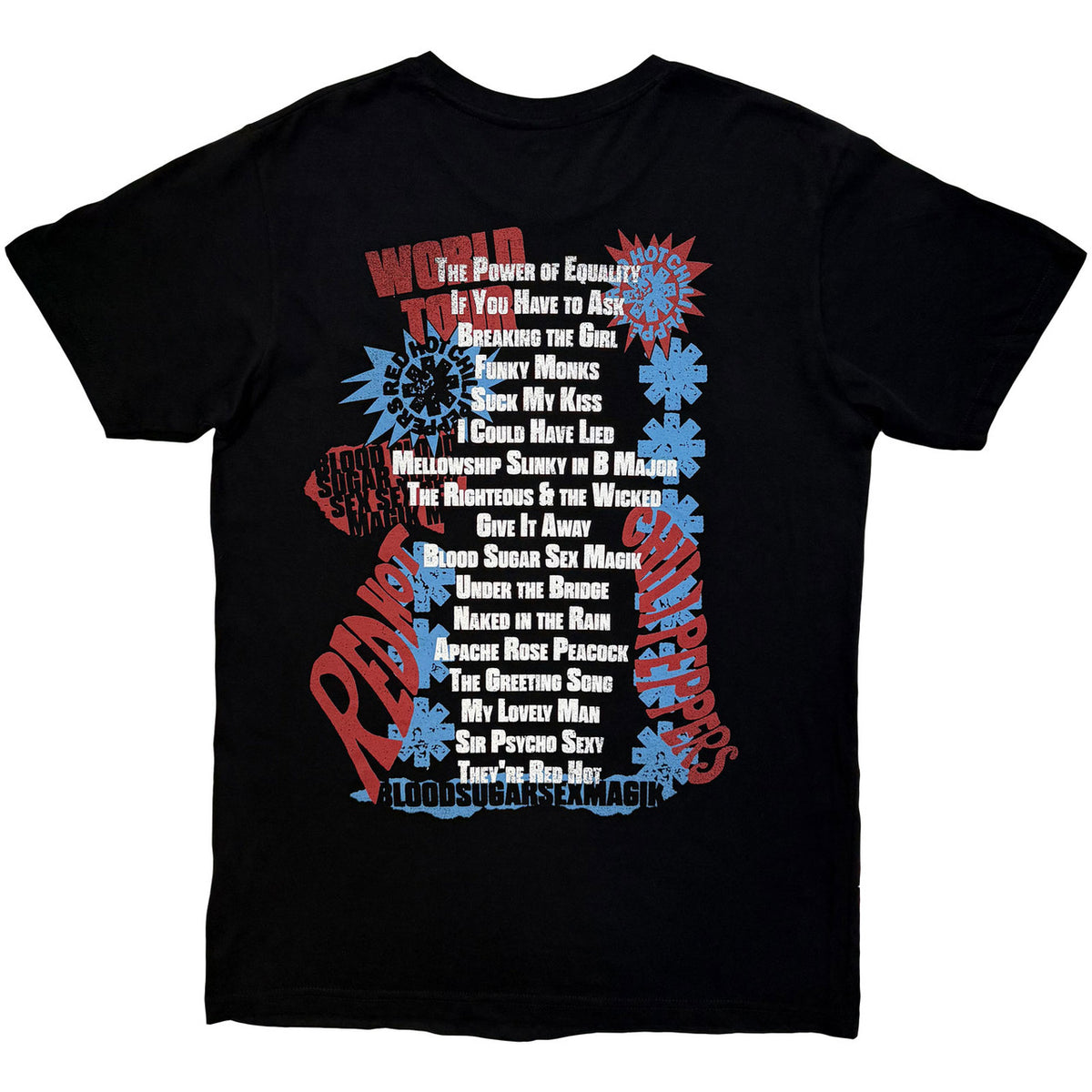 Red Hot Chili Peppers “Blood Sugar Sex Magik” Tracklist バンドTシャツ（ブラック）